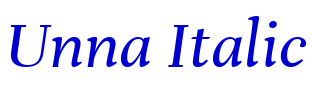 Unna Italic フォント